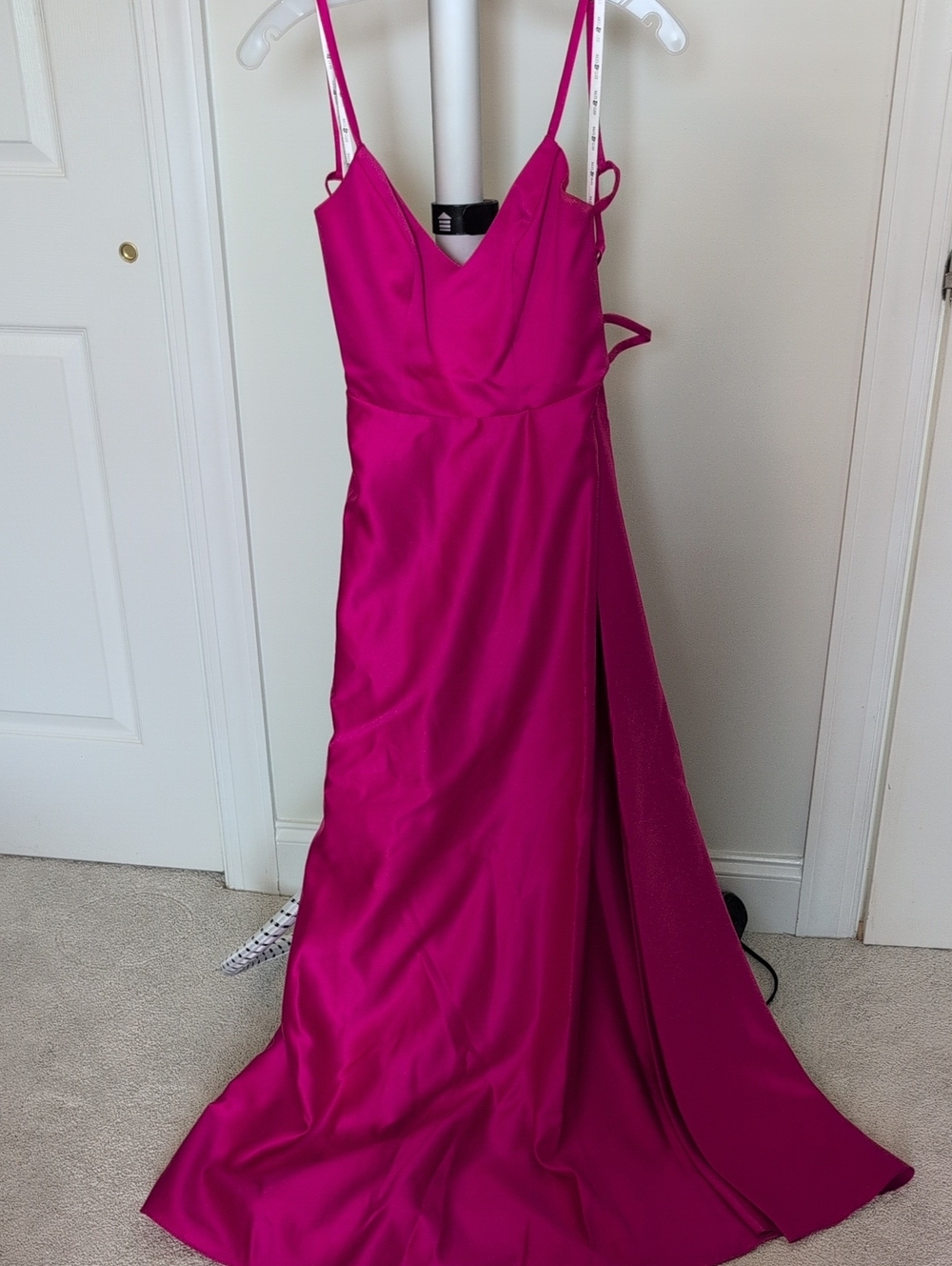 Hot Pink Satin Gown
